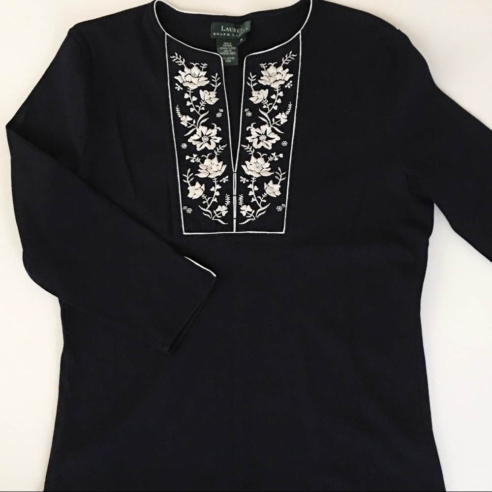Lauren Ralph Lauren Embroidered Top